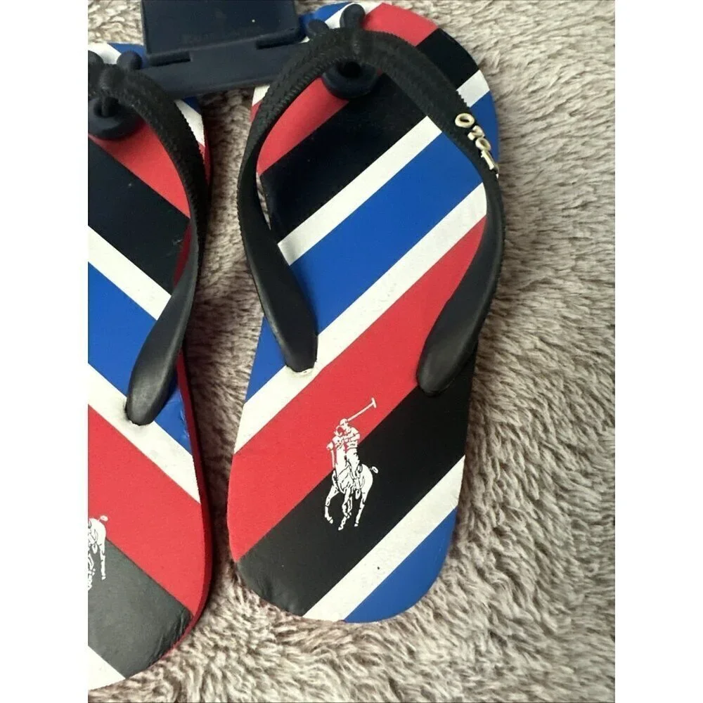 Polo Ralph Lauren Kids Flip Flops Black Size 1 Sandal